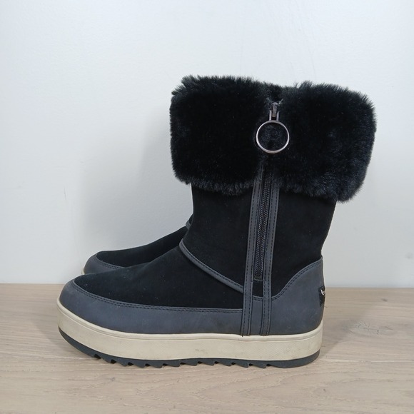UGG Shoes - Koolaburra By UGG Boots Womens 8 Black Faux Fur Side Zip Platform Winter Y2K